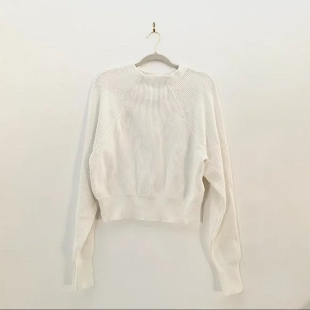 NWOT Free People Too Good Pullover Mock Neck Sweater White